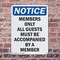 Signmission Members Only All Guests Must Be OSHA Notice Sign, Plastic, 7in W x 10in L, 2PK OS-2PACK-NS-P-710-V-14202 - alternate 5